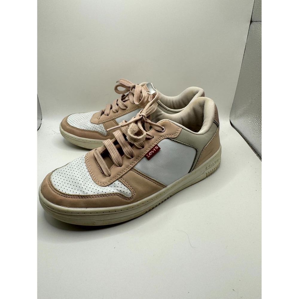 Levi's Glide 520-53875 Unisex Kids 6 Sneaker White Leather Low Top Lace Up Shoes